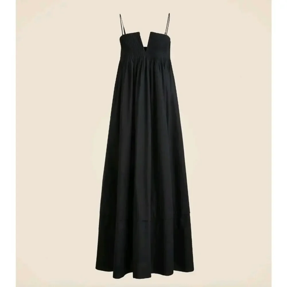 NWT J. Crew Collection Strapless Notched Maxi Formal Gown Dress Black 8